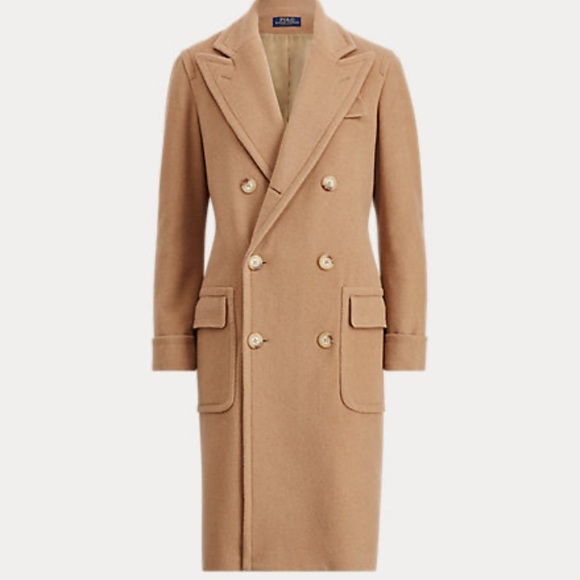 Ralph Lauren 💯 Camel Hair Lined Long Coat Sz. 4